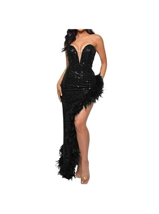 Black Feather Dresses