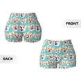 thumbnail image 6 of Yiaed Cute Corgi Head Print Women's Athletic Shorts Running Shorts Sporty Short High Waisted Elastic Workout Shorts for Yoga Gym Running & Sports -Large, 6 of 8