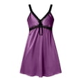 thumbnail image 7 of Blmnix Ladies Dresses Slip Dress Satin Dress Lounge Dress Dresses Red Sleeveless V-Neck Mid-Length Adjustable Strap Sundresses for Women,Free Size, 7 of 7