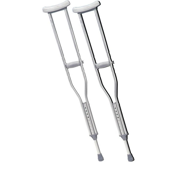 Underarm adjustable aluminum crutch, adult, 8pr