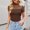Coffee, variant on Drses Women's Sexy Mock Turtleneck Mesh Top - Ruched Sheer Short Sleeve Shirt for Trendy Going Out Outfits