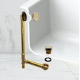 thumbnail image 2 of Westbrass 17-Gauge Brass Tip-Toe Drain Bathtub Assembly with No-Hole Overflow Elbow, Polished Brass, 2 of 12
