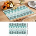 thumbnail image 6 of Turquoise Boho Flowers Placemats Set of 12 Modern Luxurious Geometric Floral Place Mats Indoor Wipeable Table Mats Washable Dining Table Placemats for Kitchen Holiday Party Home Decor 13x19 Inch, 6 of 9