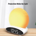 thumbnail image 4 of Despertador con luz de amanecer y atardecer, simulación, 30 sonidos naturales, 7 colores, alarmas duales con función de repetición, radio FM, proyectores para niños y adultos en dormitorios., 4 of 6