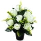 thumbnail image 1 of Cateissary Regalo de flores de seda brillante para conmemorar a los seres queridos Simulación de flores de seda Plantas en maceta Chr Decoración del hogar blanco, 1 of 6