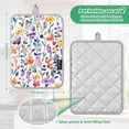 thumbnail image 6 of Yayeee Pot Holders Kitchen Heat Resistant with Pockets 7"x9.8" Cotton Oven Cooking Hot Pads, Purple Wildflower Pattern, 6 of 7