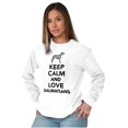 thumbnail image 4 of Keep Calm Love Dalmatians Dog Joke Plus Size Long Sleeve Graphic Tee Shirt Brisco Brands 2X, 4 of 5