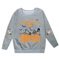 thumbnail image 3 of Krdevn Kids Everyday Is Halloween Skeleton Pumpkin Ghost Baseball Graphic Crewneck Sweatshirt Long Sleeve Casual Pullover Top for Halloween Holiday Wear Grey,5-6 Years, 3 of 4