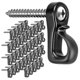 thumbnail image 1 of 40pack Q-hanger Hooks, Christmas Lights Hanger Hooks With Screw For Garage Outdoor Release Wire Fai, 1 of 5