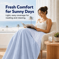 thumbnail image 4 of SUNNY HEAT Cooling Summer Comforter King Size 90"x108", Cooling Blanket for Hot Sleepers, Lightweight Breathable Double-Sided Quilt, Leopard Ice Blue, 4 of 10