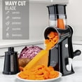 thumbnail image 3 of Zulay Kitchen Rotary Cheese Grater 5 Blade Cheese Shredder - Manual Hand Crank Cheese Grater With Reinforced Suction & 5 Interchangeable Drums - Easy to Use, Vegetable Chopper Round Mandoline Slicer, 3 of 4
