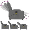 thumbnail image 4 of vidaXL Massage Recliner Chair Dark Grey Fabric, 4 of 5