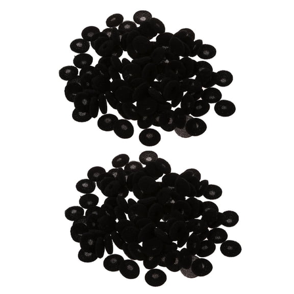 200 Pcs Black Sponge Earbud Headphone Cap Ear Pads Cover Replacement