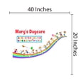 thumbnail image 3 of KIDS DAYCARE - Multicolored Vinyl Art Happy Kids Rainbow Road Decoration Sticker Customized Name Child Care Nursery Adhesive Wall Decal Sticker 40" x 20", 3 of 3