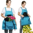 thumbnail image 3 of Injueey Delantal de jardinería Cosecha azul Bolsa de fruta con tela de liberación rápida, gran capacidad Apto para cosecha Hombres Jardín y Patio verder, 3 of 6