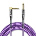 thumbnail image 1 of Cable de Guitarra MAKA Morado Premium Espiral de 20 Pies para Guitarra Eléctrica y Bajo, 1 of 6