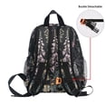 thumbnail image 5 of FORMRS School Backpack with Front Zippered Pocket 12" Student Travel Daypack, Dark Flowers Pattern, 5 of 6