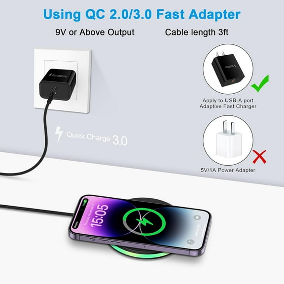 SHILIU-Android Wireless Charger Fast Charging Pad for Samsung Galaxy S25 Ultra S25  S25 S24 FE S24 Ultra S24  S24 S23 S22 S21 S20 FE, Pixel Wireless Charger Phone Charger Station for Google Pixel 9 8