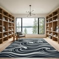 thumbnail image 2 of ODIKA 8'x10' Machine Washable Non-Slip Area Rug, Abstract Gray High Traffic Rug, Gray, 965263, 2 of 7