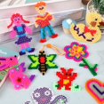 thumbnail image 4 of DIY Craft Beads Multicolor Small Pieces Colored Cards 20 Pieces Colored Cards MM Fuse Beads Peg Board Transparent Animal Shape Plastic Peg Board Craft Tray, 4 of 5