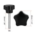 thumbnail image 2 of Uxcell M6 x 35mm Male Thread 29mm Head Star Knobs Zinc Plated Black 2 Pack, 2 of 5