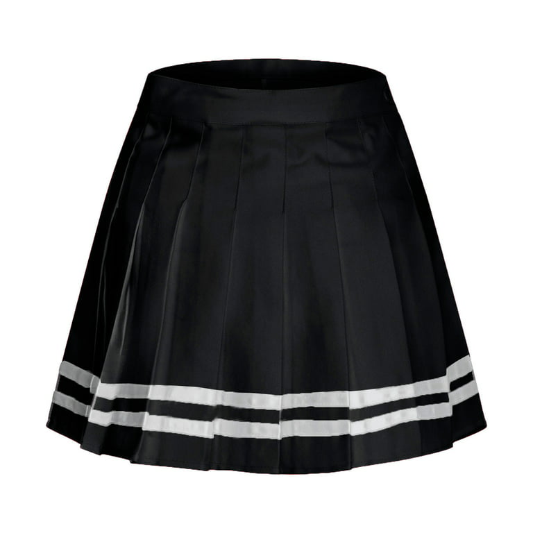 Knee Length Skirts for Women Stretchy A-line Flared Skater Mini Skirt Plaid  Print High Waist Skirt Loose Big Swing Short Skirt Wyongtao Clearance