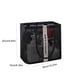 thumbnail image 3 of Bolsa de ducha de malla | Organizador de baño portátil con compartimento grande | Poliéster de secado rápido | Bolso colgante para acampar, gimnasio, viajar | Negro, Gris | 10.23x9.84x6.29in | Asas, 3 of 8