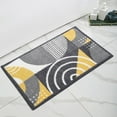 thumbnail image 4 of Microfiber Bathroom Mat Non Slip Quick Dry Absorbent Rug Soft Machine Washable Flocked Geometric Pattern for Living Room Bedroom Kitchen Entryway Versatile Long Lasting Carpet, 4 of 6