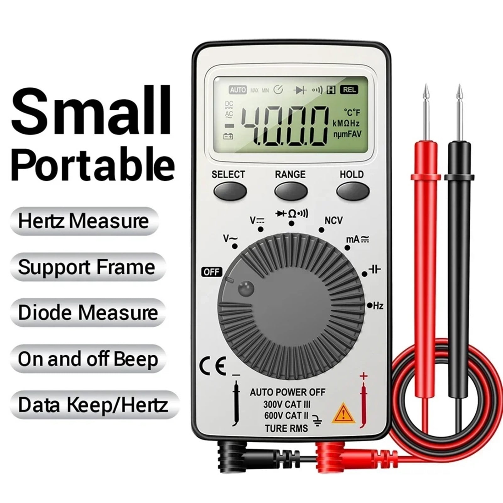 Digital Professional Multimeter 1999 Count AC Voltage NCV Capacitance Ammeter Voltmeter Tester Multimetro Test Tools ,Battery Test