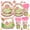 Pink, variant on 168pcs Farm Animal Party Supplies Tableware Set - Farm Birthday Baby Shower Decorations Include Plates, Cups, Napkins, Cutlery, Farm House Animal Barnyard Theme Party Supplies | Serves 24-Pink