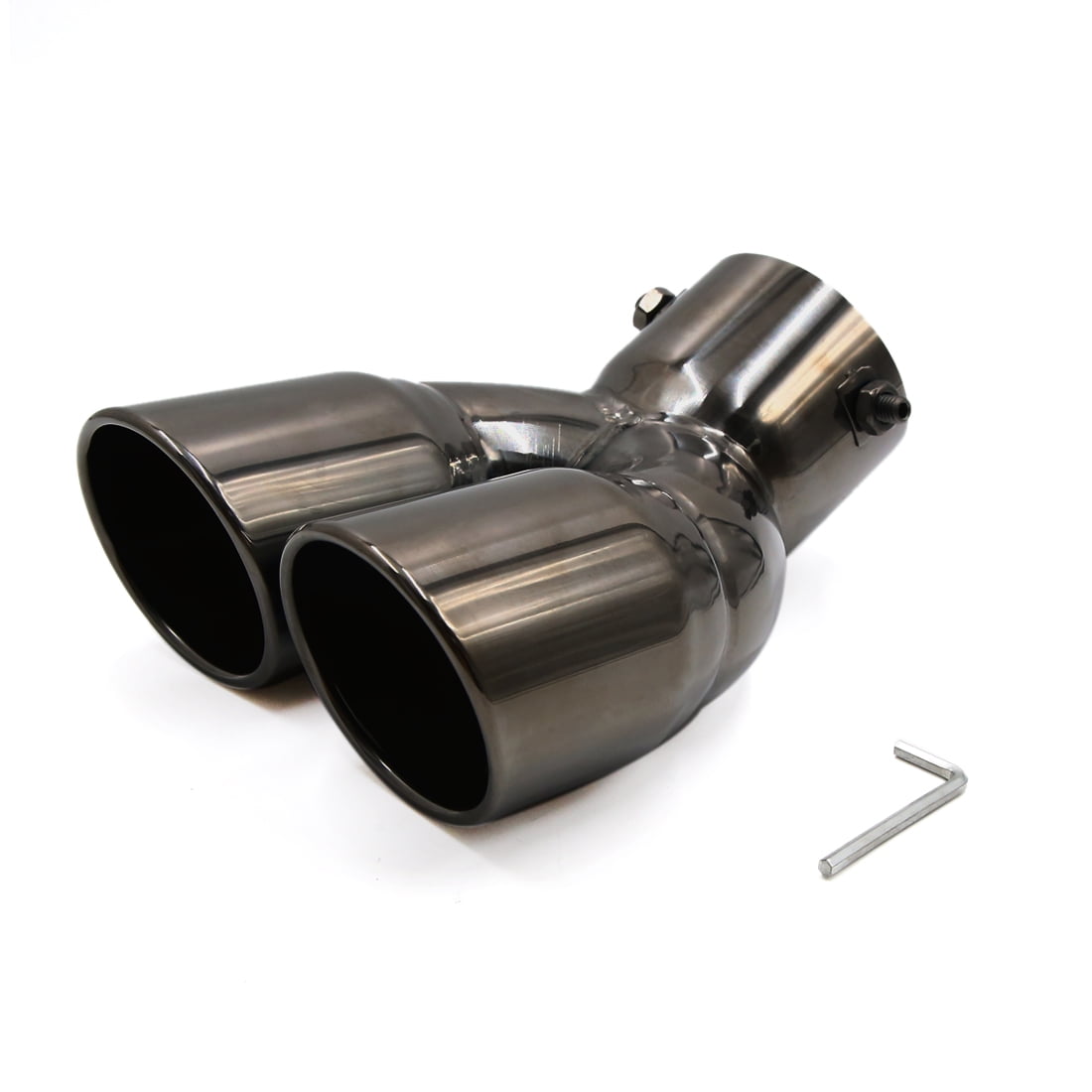 Curved Car Exhaust Tip Muffler Pipe Stainless Steel Dual Rear Tail Pipes