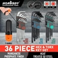 thumbnail image 1 of 36 Pcs Allen Key & Star Torx Ensemble de Sécurité Bits Torx Métrique SAE Long, 1 of 5