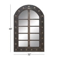 thumbnail image 4 of DecMode 32"W, 48"H Arch Wall Mirror, Brown, 4 of 15