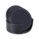 thumbnail image 2 of Leather PU Coasters Elegant Non Placemat Heat Insulation Dinner Mat Tableware Pad for Home (Black Round), 2 of 4