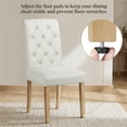 thumbnail image 2 of Yaheetech 2pcs Classic Fabric Upholstered Tufted Dining Chairs for Home and Restaurants, Beige, 2 of 8