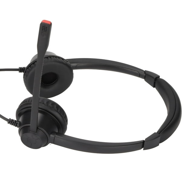 Auriculares binaurales con cable Plug and Play negros de 25 mm