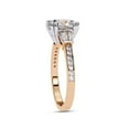 thumbnail image 3 of IGI Certified Lab Grown Diamond Engagement Ring | Center 8MM Cushion Cut 3 Stone Solitaire Anniversary Wedding Rings For Women In 18K Solid Rose Gold | F-G, VS-SI Quality (3.00 Ctw) Ring Size-4.5, 3 of 7