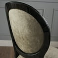 thumbnail image 3 of Noble House Phinnaeus Contemporary Velvet Dining Chairs, Set of 2, Glossy Black, 3 of 4