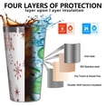 thumbnail image 3 of 16oz Tumblers White Christmas Tree Pattern Stainless Steel Vacuum Insulated Double Wall Travel Tumbler Cups Mug with Lid and Straw,Cleaning Brush for Coffee,Tea, 3 of 4