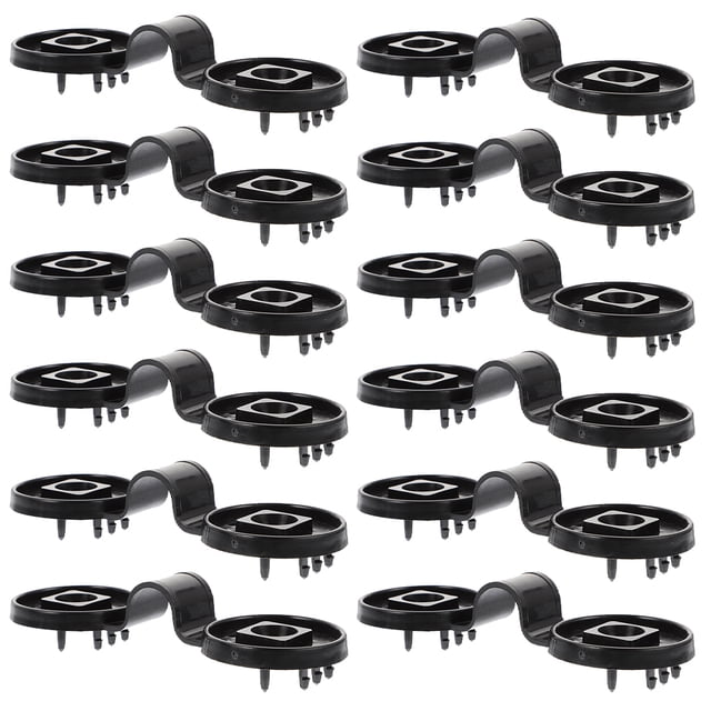Moluckfu 20Ud Clips Para Tela Plástico Negro Para Fijar Toldos Y Redes En Exteriores