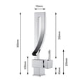 thumbnail image 5 of Grifo para lavabo Grifo para baño, diseño moderno y elegante Grifo monomando para lavabo de latón cromado Giratorio de 360 ° Agua caliente y fría disponible, válvula de cerámica Vhermosa WLJ-4549, 5 of 5
