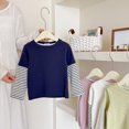 thumbnail image 6 of JFOPQVSM Fake-Two Piece Patchwork Long Sleeve Basic Tees Girls Boys Long Sleeve Baseball Raglan T-Shirt Cotton Baby,Toddler, 6 of 6