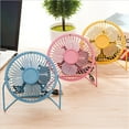 thumbnail image 2 of 4'' Mini Desk Fan, Happon Portable 360 Degree Rotating Mini USB Table Desktop Personal Fan - Pink, 2 of 8
