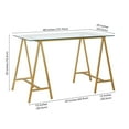 thumbnail image 7 of Evelyn&Zoe Tulsa Rectangular 48" Wide Desk, Brass, 7 of 7