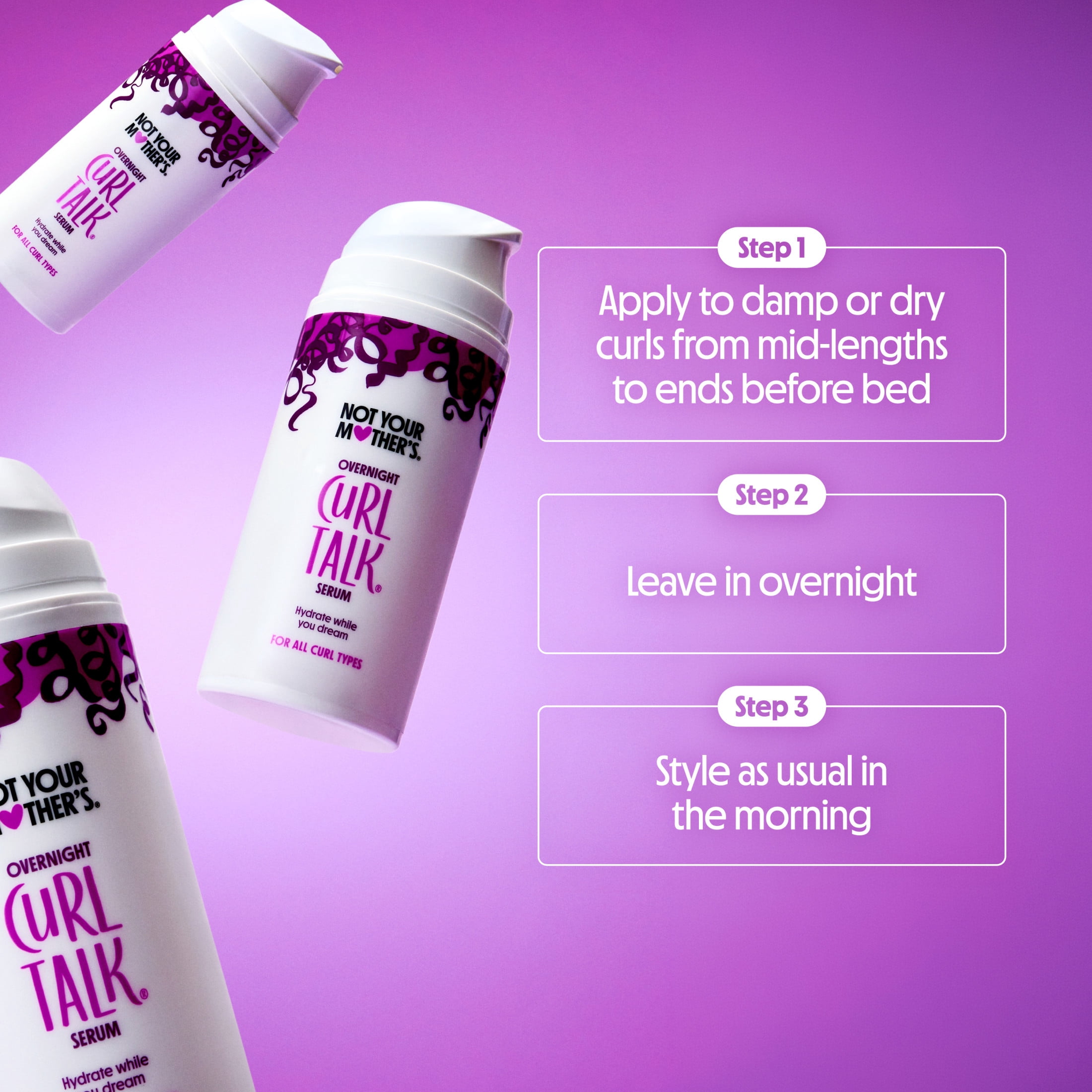 Not Your Mother's Curl Talk Overnight Sleep Serum for Deep Hydration, 3.3 fl oz