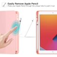 thumbnail image 3 of Case for iPad 7th Generation 10.2 Inch 2019, Full Body Protective Rugged Shockproof Case with Pencil Holder, Trifold Stand with Auto Sleep/Wake Smart Case Cover for iPad 10.2 2019 - Rose Gold, 3 of 8