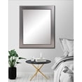 thumbnail image 2 of BrandtWorks BM012M Mod Euro Wall Mirror, 27 x 32, Brushed Silver, 2 of 9