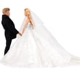 thumbnail image 2 of Conjunto de boda BARWA, vestido de novia blanco con velo para muñecas de 11.5 pulgadas, 2 of 7