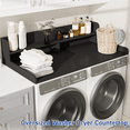 thumbnail image 2 of Waleaf 2-Tier Modern Washer Dryer Countertop with Shelf, 54" Laundry Topper for Folding & Storage, Universal Fit, 2 of 8