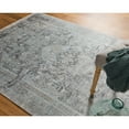 thumbnail image 2 of Feizy Sarrant Transitional Medallion, Gray/Silver/Ivory, 6'7" x 9'10" Area Rug Sheen Bohemian & Eclectic Distressed Floor Rug for Living room Bedroom, 2 of 9
